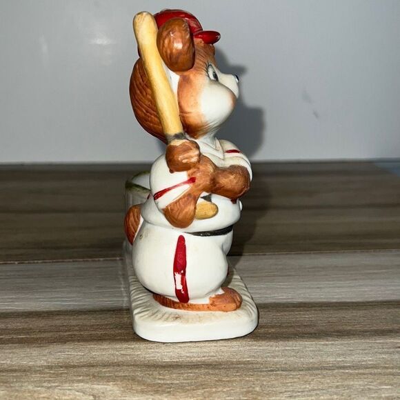 Vintage Luvkin Critters JASCO 1979 Bear Cub baseball Votive Figurine - Picture 2 of 8